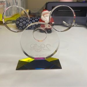 Vintage Year 2000 Walt Disney World Glass Mickey Mouse Head Home Decorations